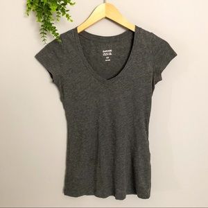 Garage Grey V-Neck T Shirt